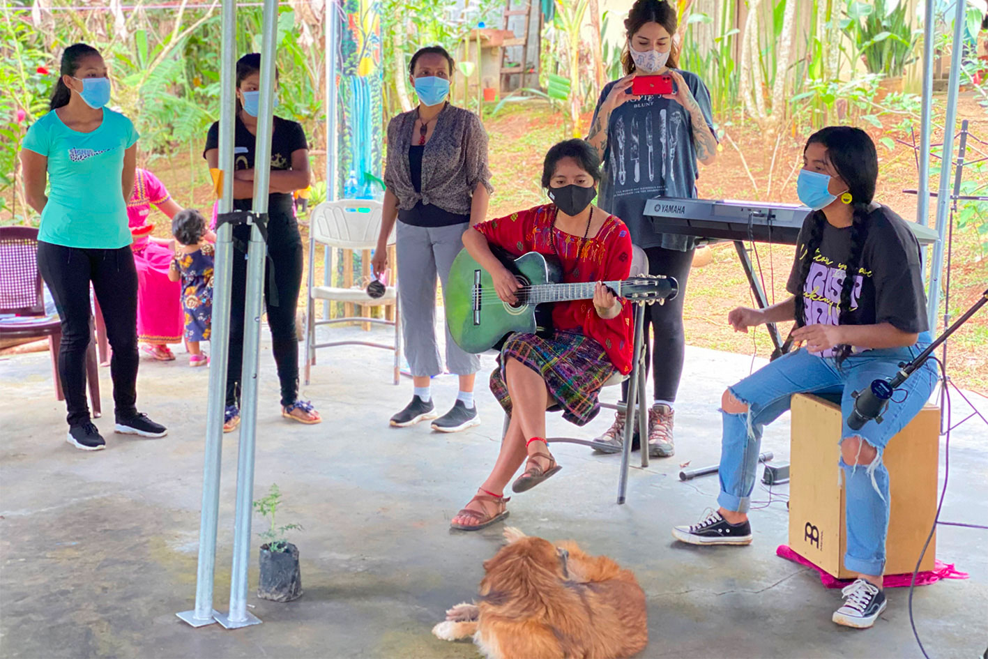 Sara Curruchich, the We Could Be Music team and the participants